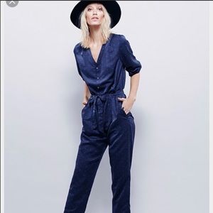 Free people polka dot jumpsuit!